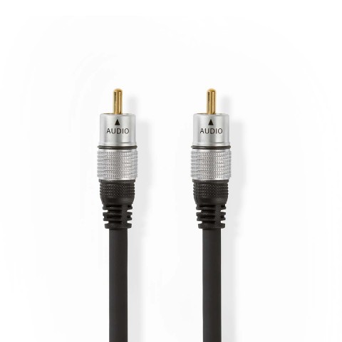 Laidas RCA - RCA (K-K) 2.5m antracito (anthracite) gold Nedis 